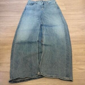 30x30 Blue Baggy Wide Leg Faded Denim Jeans Y2K Vintage 2000s